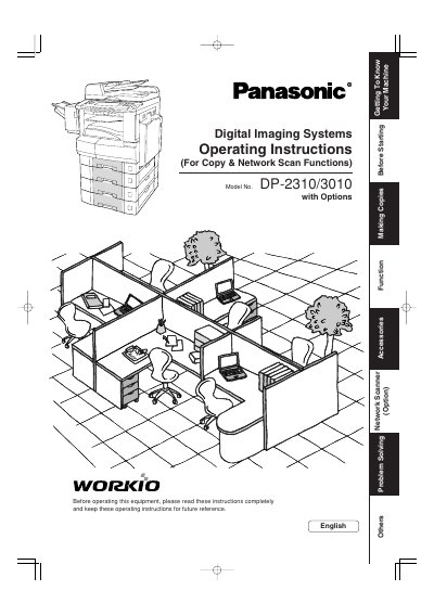 Panasonic DP-2310/3010 Digital Imaging Systems Operating Instructions - cover page