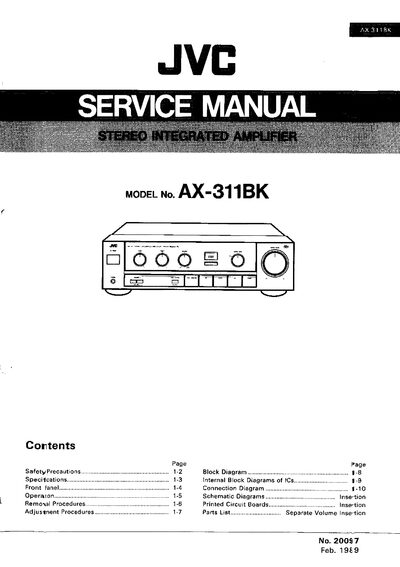 JVC AX-311BK Service Manual