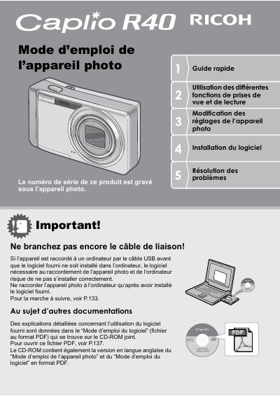 Ricoh Caplio R4Q Digital Camera User Manual - cover page