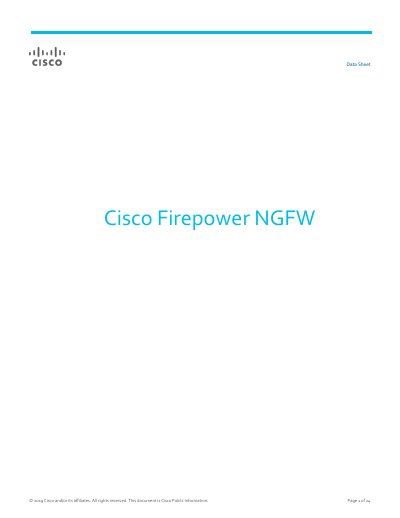 Cisco Firepower NGFW Data Sheet - cover page