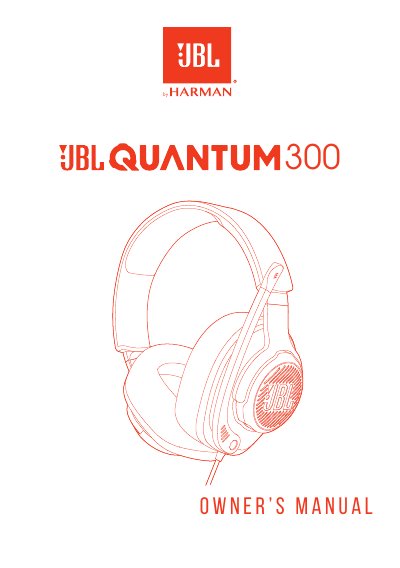 JBL Quantum300 Gaming Headset User Manual - cover page