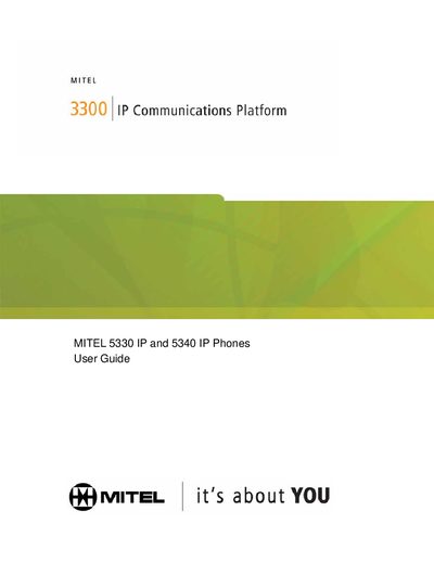 Mitel 5330 IP and 5340 IP Phones User Guide - cover page