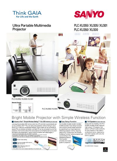 Sanyo PLC-XU350 Projector User Manual - cover page