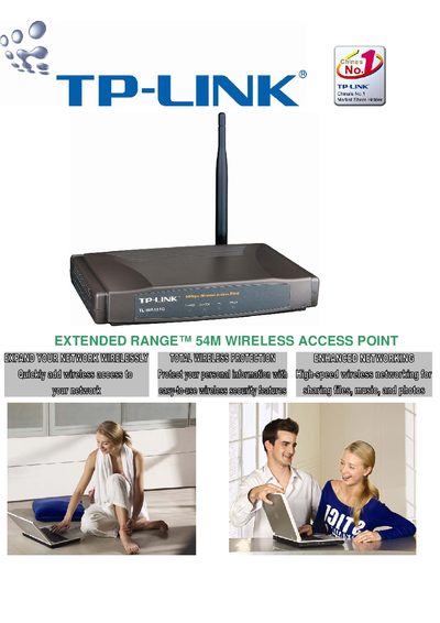 TP-Link TL-WA501G Wireless Access Point User Manual - cover page