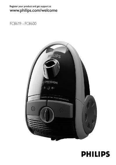 Philips FC8619-FC8600 Vacuum Cleaner User Manual - cover page