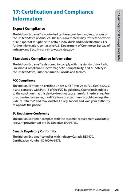 Iridium Extreme User Manual - cover page