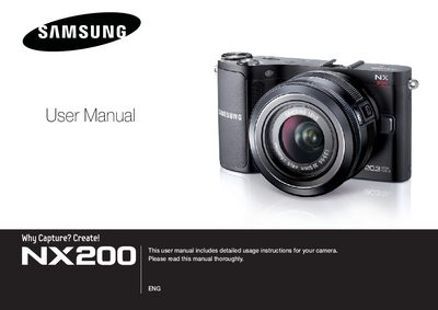Samsung NX200 User Manual - cover page