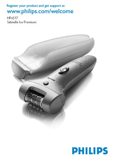 Philips HP6517 Satinelle Ice Premium User Manual - cover page