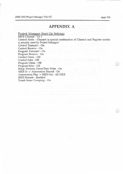 DMC DMC1000 Project Manager V4.0 ST Appendix A Troubleshooting Guide - cover page