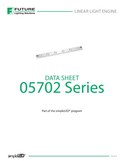 Future Lighting Solutions 05702 Series Linear Light Engine Datasheet - cover page