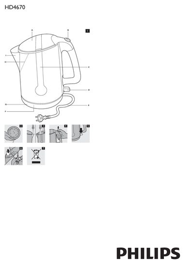 Philips HD4670 Electric Kettle User Manual - cover page
