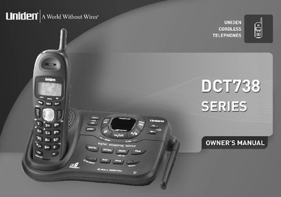 Uniden DCT738 Series Multi-Handset Phone User Manual