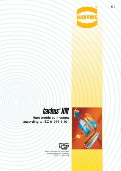 HARTING Harbus HM Hard Metric Connectors IEC 61076‑4‑101 Product Leaflet - cover page