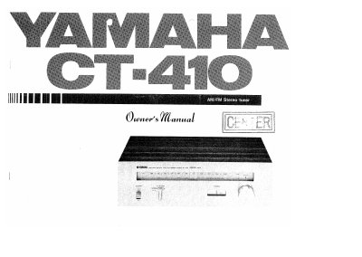 Yamaha CT-410 AM/FM Stereo Tuner User Manual - cover page
