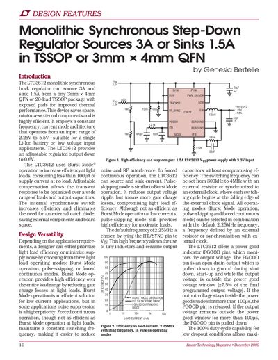 Analog Devices LTC3612 Monolithic Synchronous Step-Down Regulator Datasheet - cover page