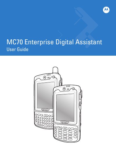 Motorola MC70 Enterprise Digital Assistant User Guide - cover page