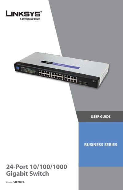 Linksys SR2024 24‑Port Gigabit Switch User Guide