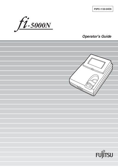 Fujitsu fi-5000N Operator's Guide - cover page