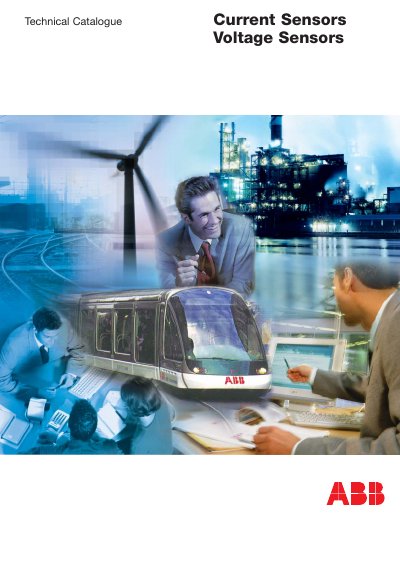 ABB Current and Voltage Sensors Technical Catalogue - cover page