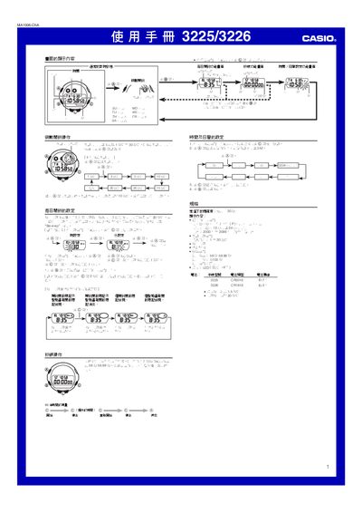 CASIO3226 Manual - cover page