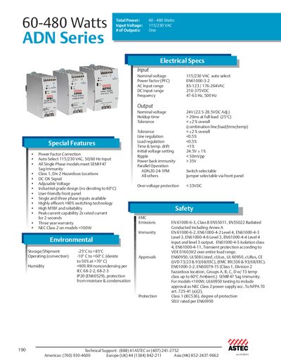 Emerson ADN Series Power Supply User Manual - cover page
