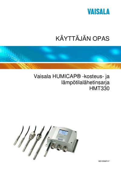 Vaisala HMT330 User Manual - cover page