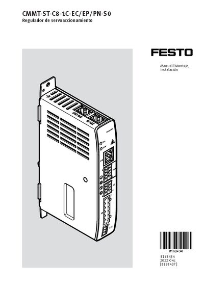 Festo CMMT-ST-C8-1C-EC/EP/PN-S0 Servo Drive User Manual - cover page