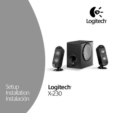 Logitech X-230 Speaker System Installation Guide - cover page