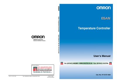 Omron E5AN Temperature Controller User Manual - cover page