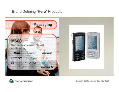 Sony Ericsson Hero Products Presentation - cover page