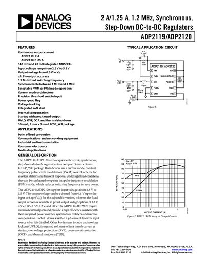 Analog Devices ADP2119/ADP2120 Datasheet - cover page