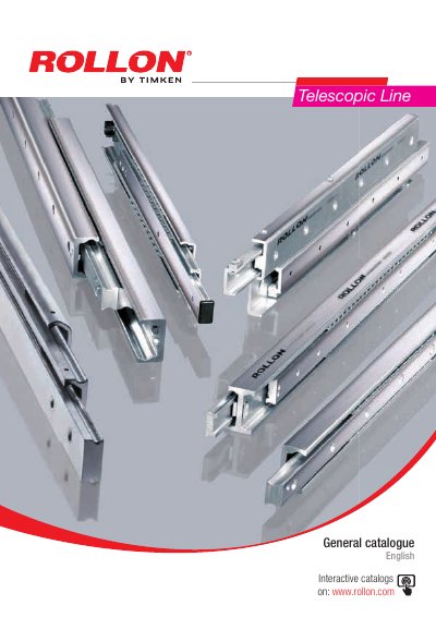 Rollon Telescopic Rail Product Data Sheet - cover page