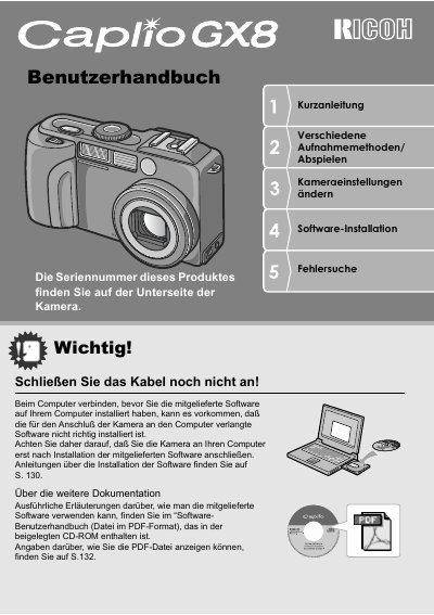 ricoh caplio GX8 Manual(4) - cover page