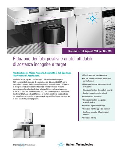 Agilent 7200 Q-TOF for GC/MS Product Brochure - cover page