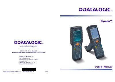 Datalogic Kyman User's Manual - cover page