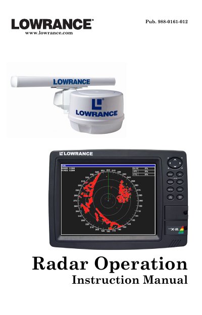Lowrance Radar Operation Instruction Manual - cover page