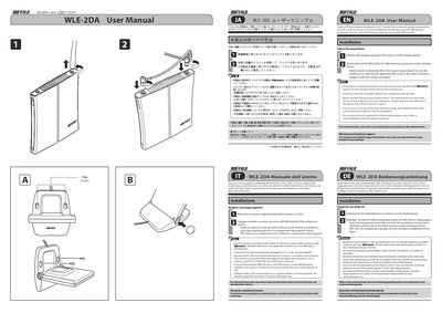 Buffalo WLE-2DA Directional Antenna User Manual - cover page