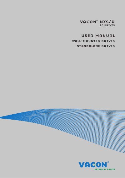 Vacon NXS/P AC Drives User Manual - cover page