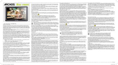 ARCHOS 5ob VISION Manual - cover page