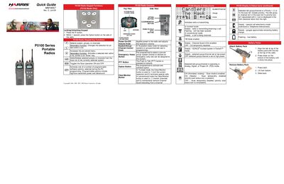 Harris P5100 Series Portable Radio Quick Guide - cover page