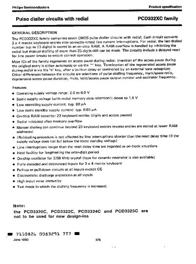 Philips PCD332XC Family Datasheet - cover page