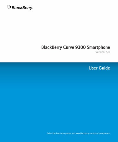 BlackBerry Curve 9300 Smartphone User Guide