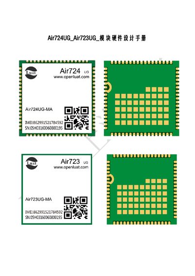 OpenLuat Air724UG/Air723UG Module Hardware Design Manual