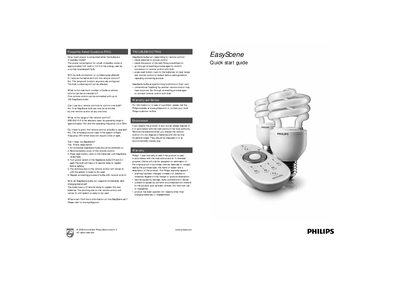 Philips EasyScene Quick Start Guide - cover page