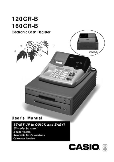 Casio 120CR-B/160CR-B User Manual - cover page