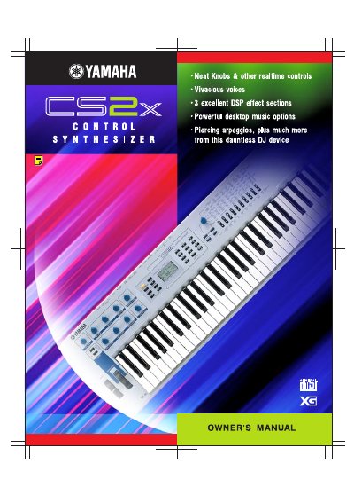 Yamaha CS2x Owner's Manual