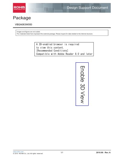 ROHM VBGA063W050 Package Datasheet - cover page