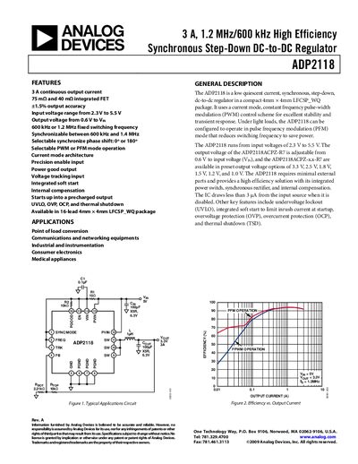 ANALOG DEVICES ADP2118handbookRev A - cover page