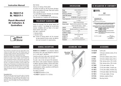 Hanna Instruments BL983317-0/BL983317-1 User Manual - cover page