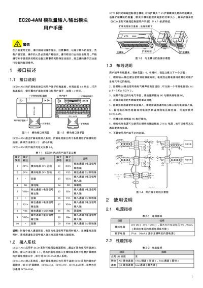 Emerson EC20-4AM Analog Input/Output Module User Manual